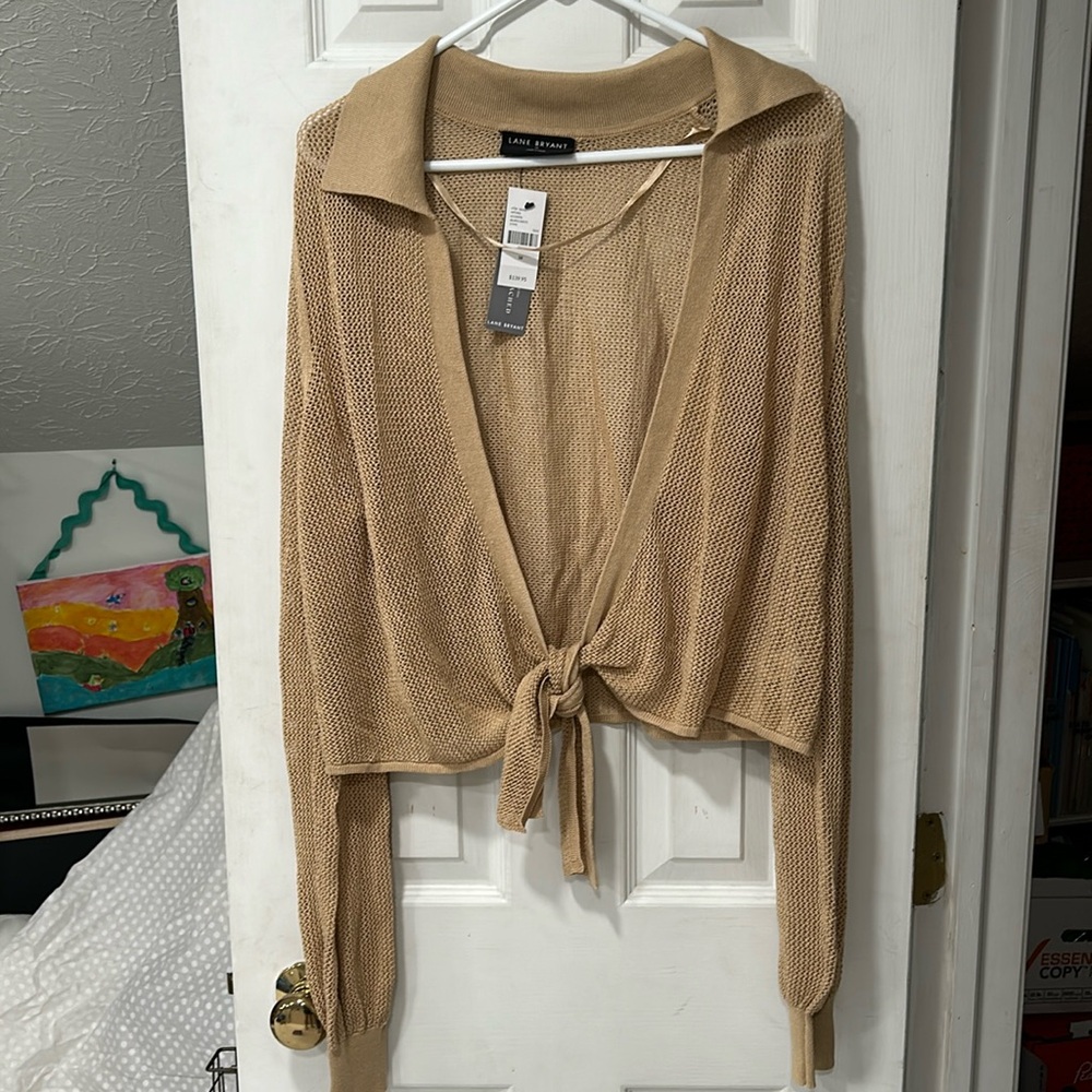 Lane Bryant Tie Front Sweater NWT size 16